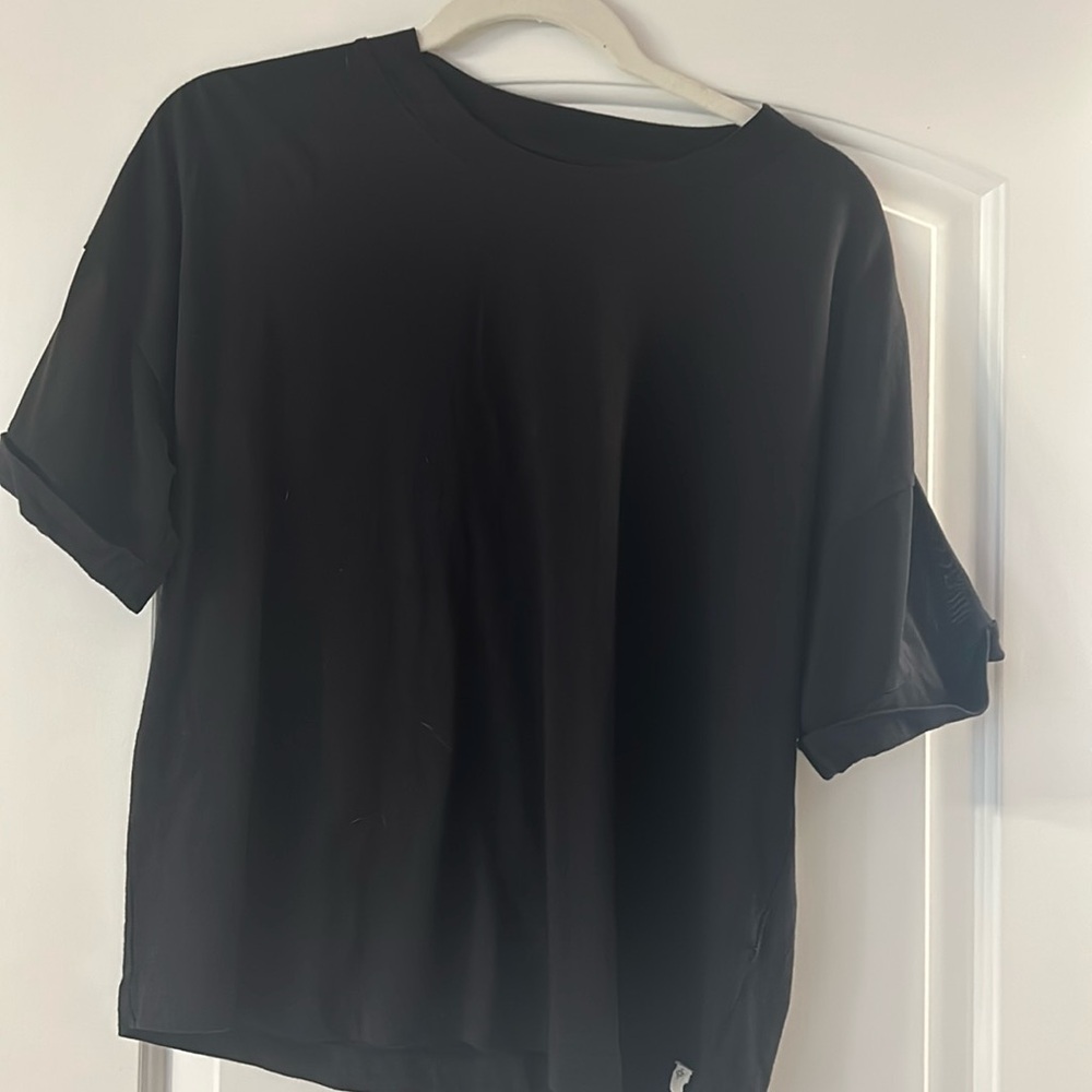 Easy fit sheer sleeve tee
